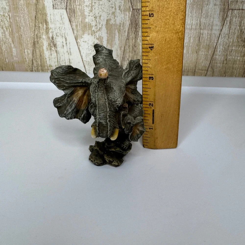 Youngs Inc Elephant Mother Baby‎ Bust Heads Figurine Statue Resin